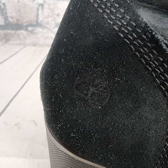 Timberland Camdale Field  Black Suede Leather High Heel Lace Up Ankle Boot 6.5 - Picture 4 of 16